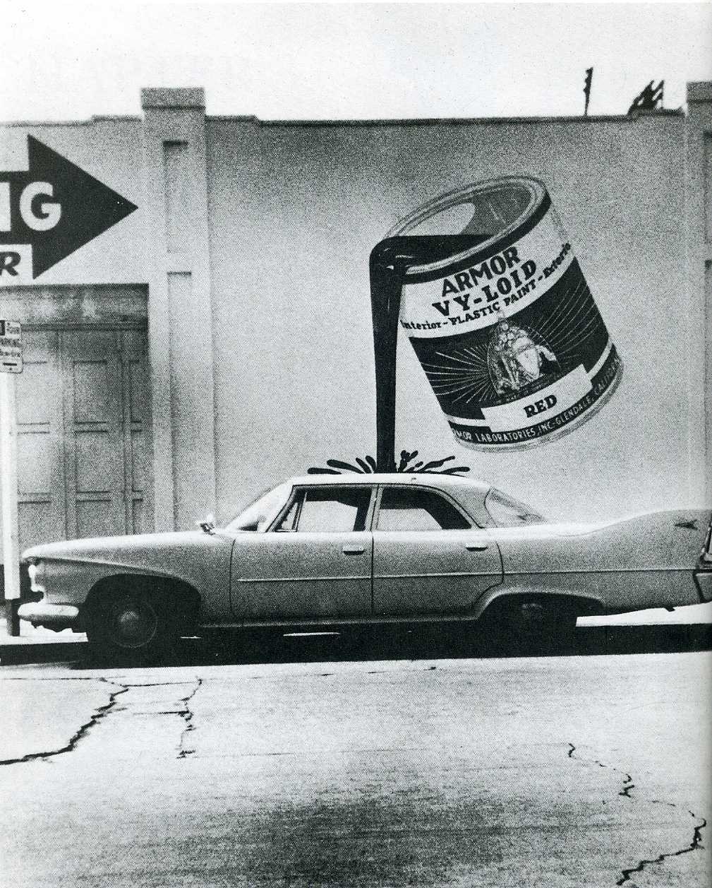 Car with paint can mural