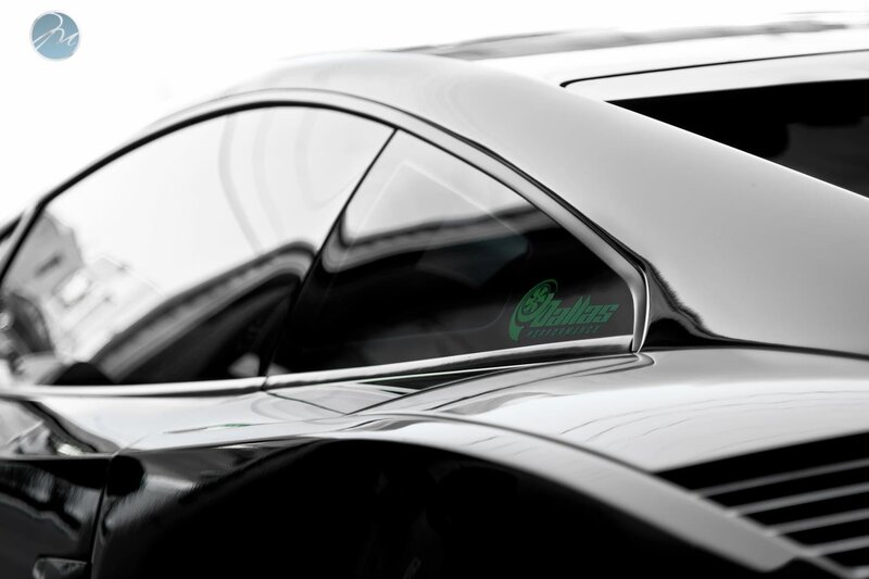 car with performance sticker