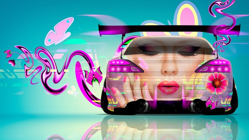 Car with Woman's Face