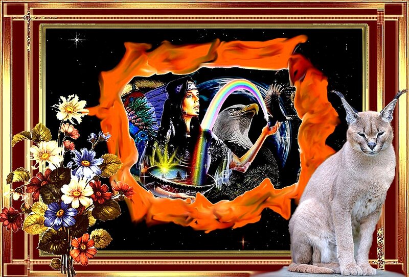 Caracal Cat and Digital Art