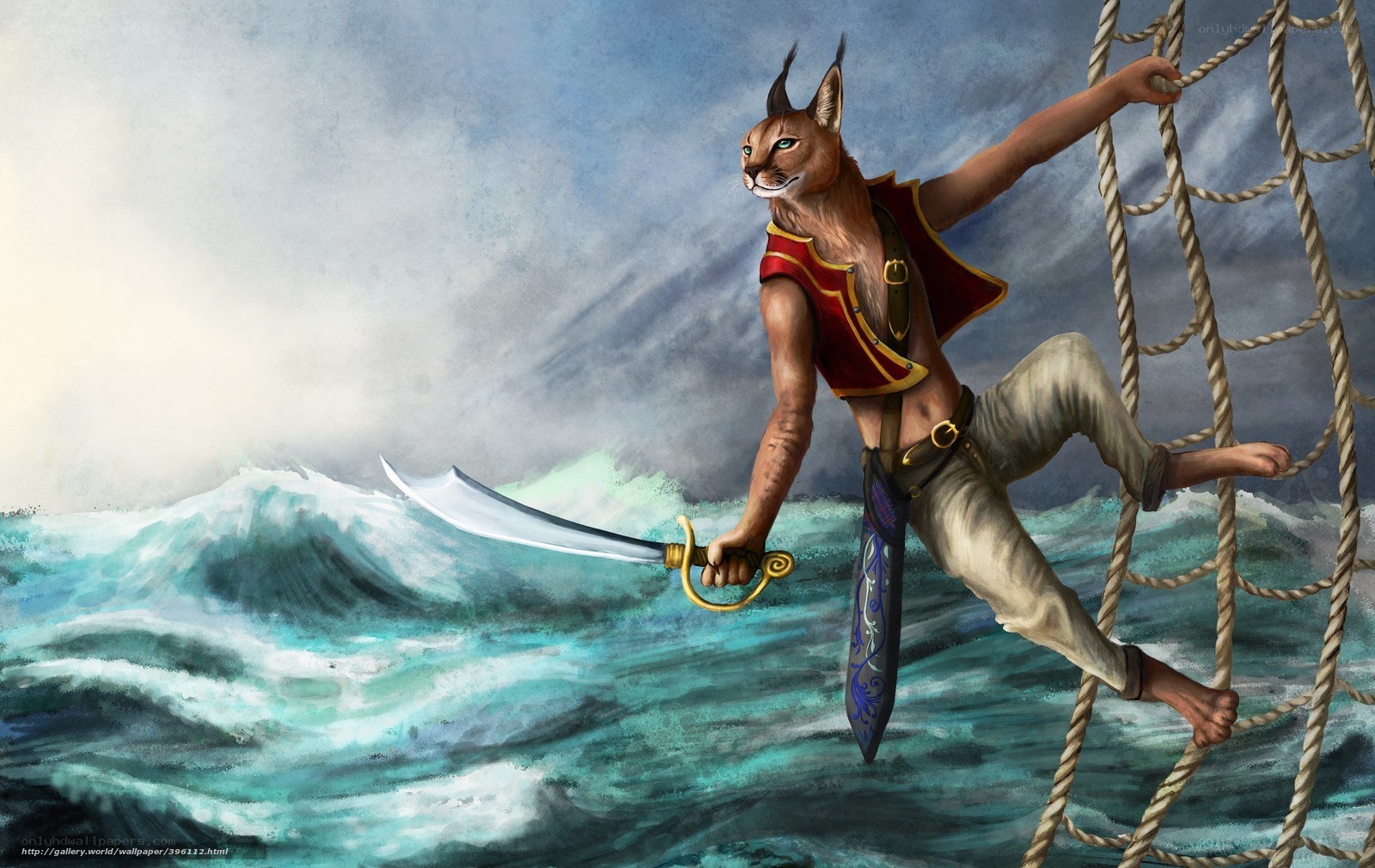 caracal pirate on a ship