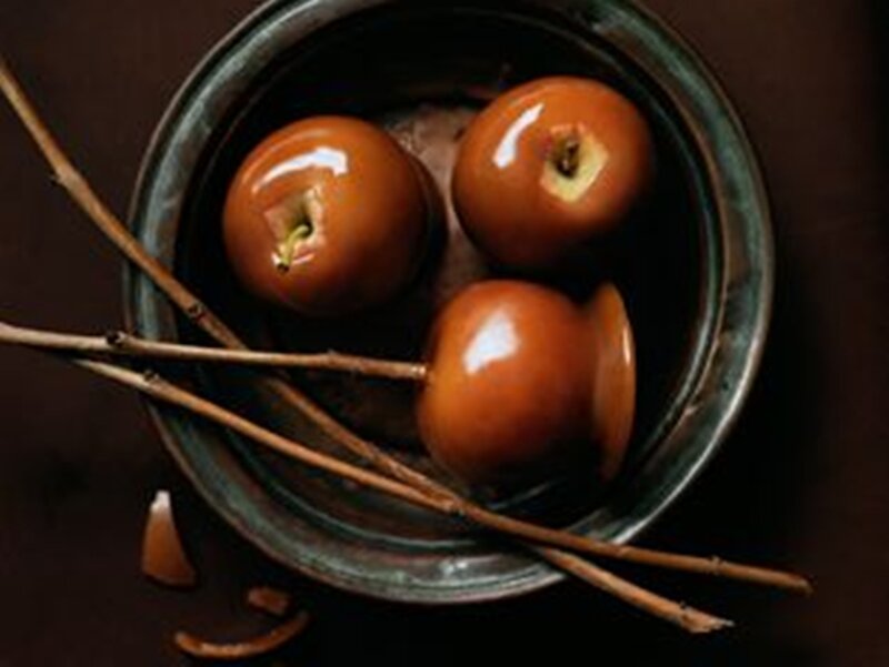 Caramel Apples in Bowl
