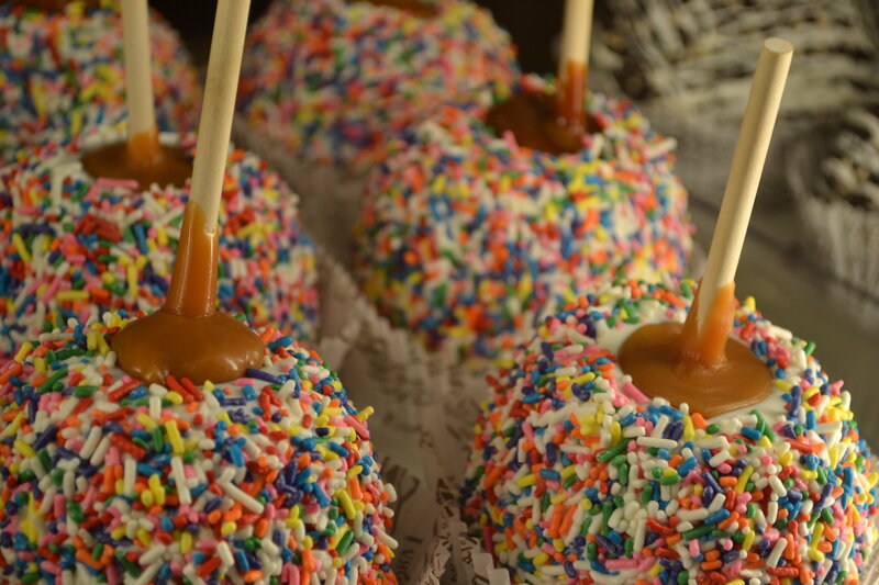 Caramel Apples with Sprinkles