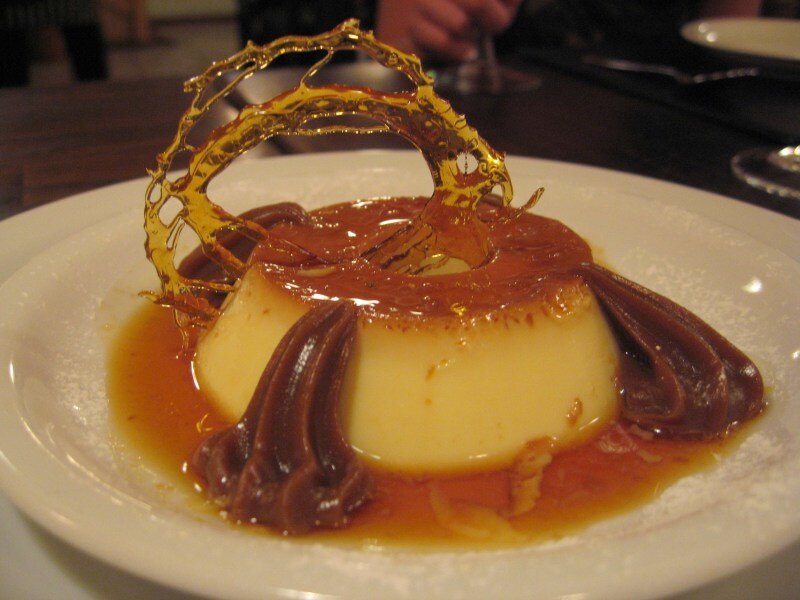 Caramel custard dessert