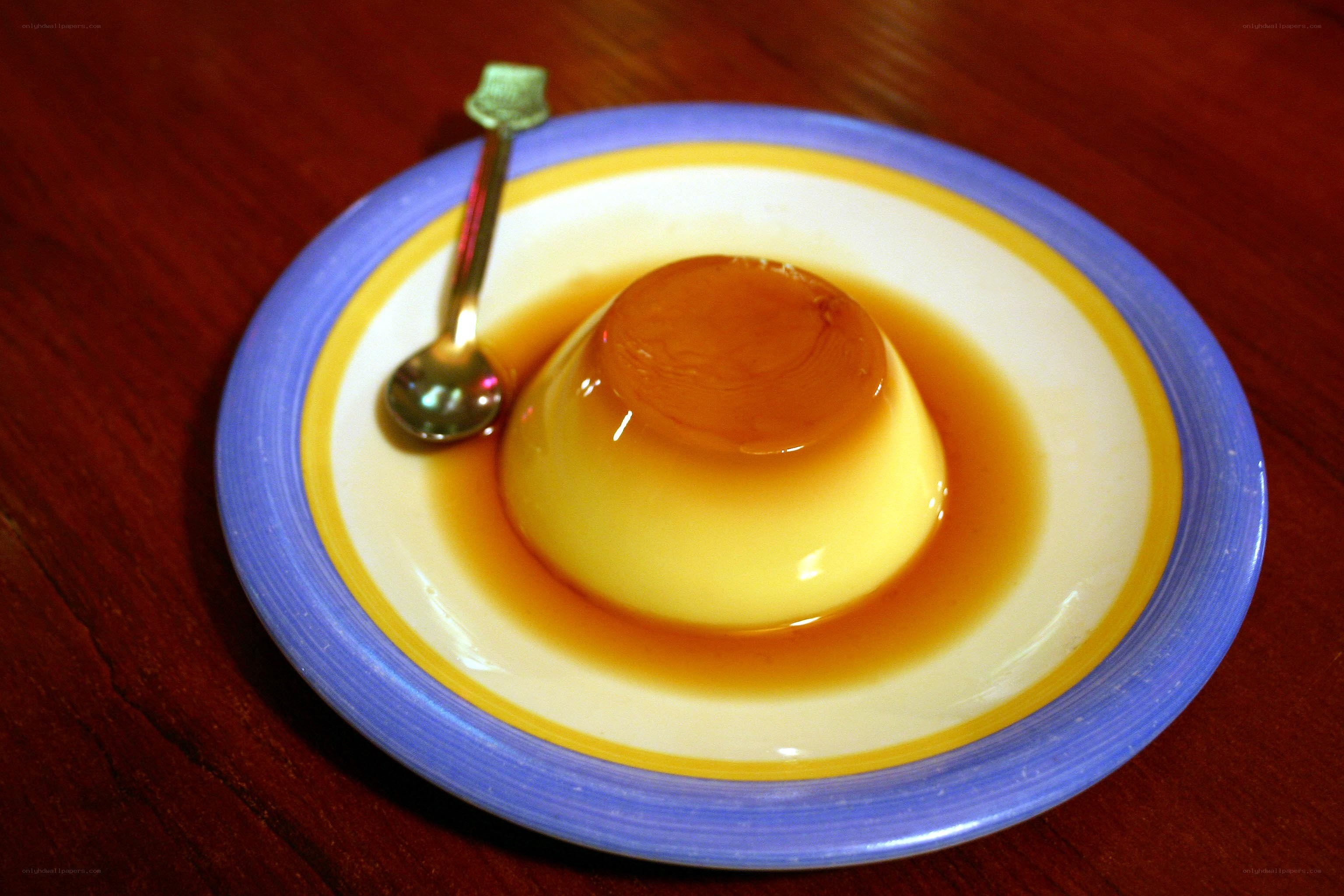 Caramel custard dessert