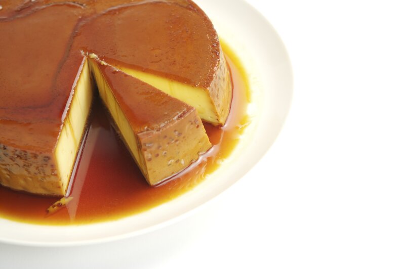 Caramel flan dessert