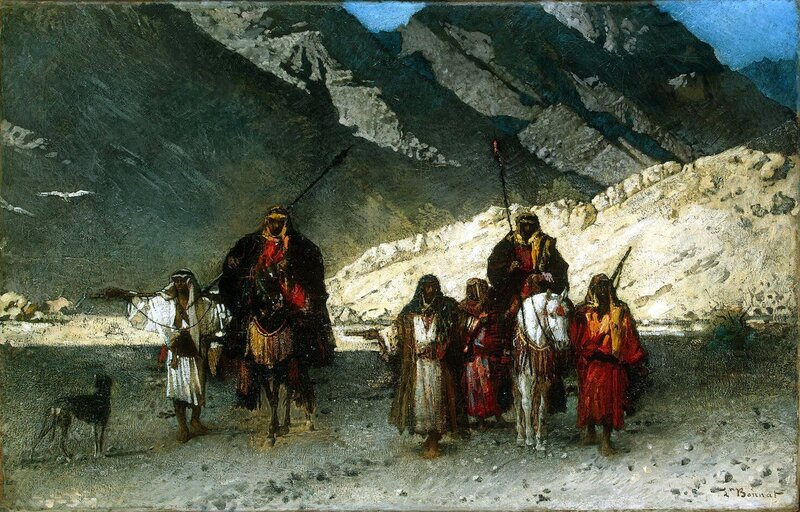 Caravan in mountain pass
