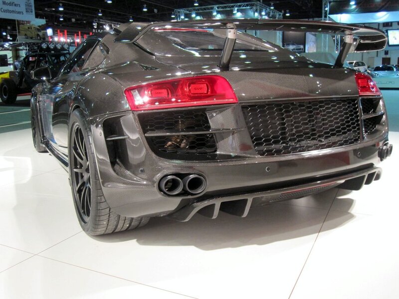 carbon fiber Audi R8 on display