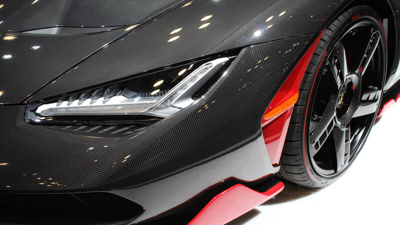Carbon Fiber Car Front — Black