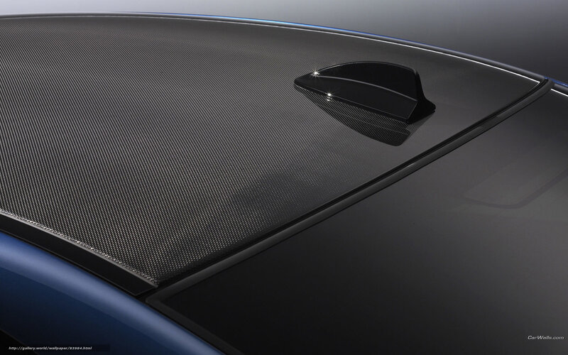 Carbon fiber car roof detail