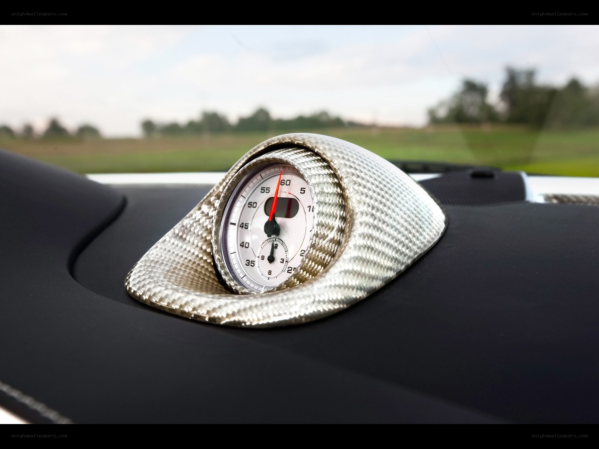 carbon fiber dashboard gauge