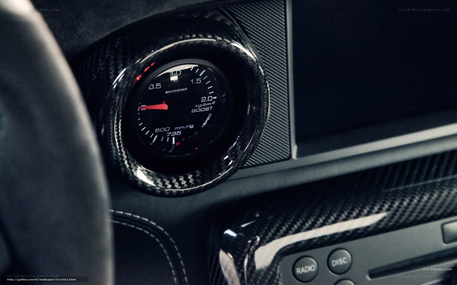 carbon fiber dashboard gauge