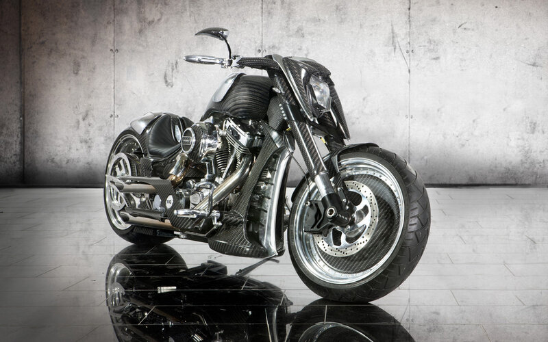 Carbon-fiber Motorcycle — Black