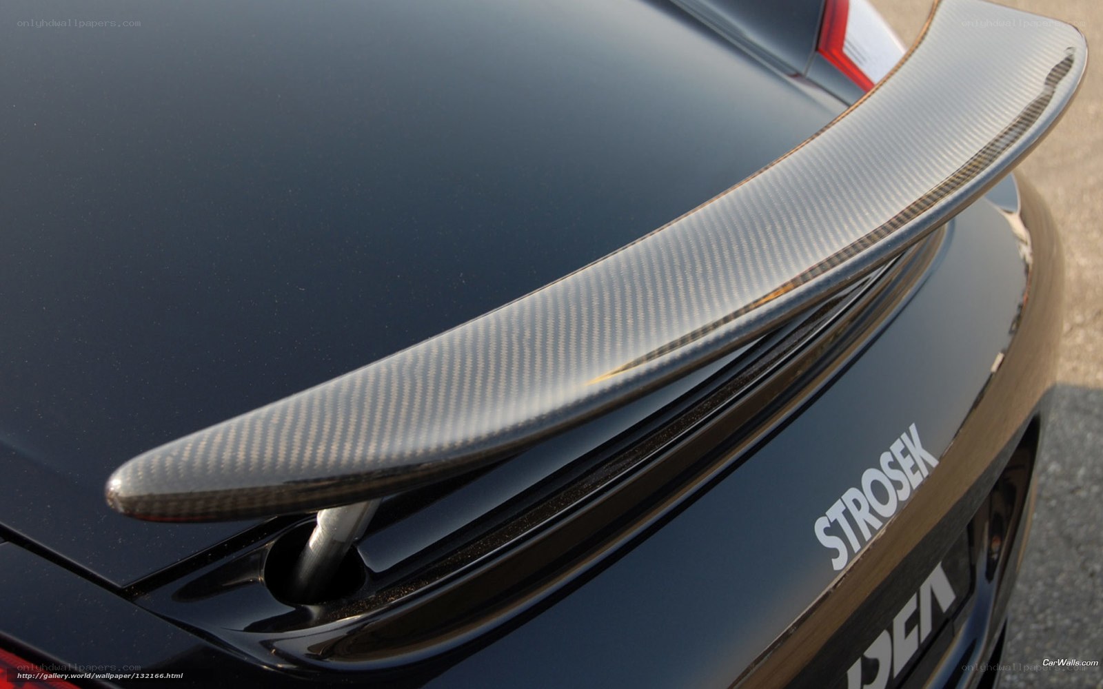 carbon fiber spoiler on car