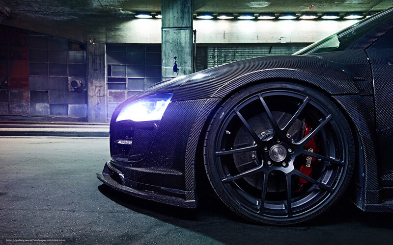 Carbon-fiber Sports Car — Black, Dramatic, Night