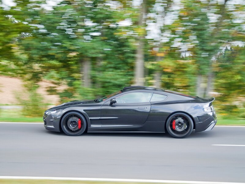 Carbon-fiber Sports Car — Black, Dynamic