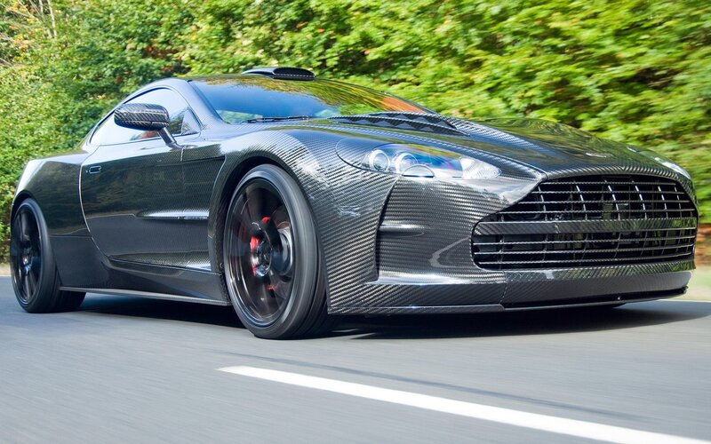 carbon fiber sports car in motion