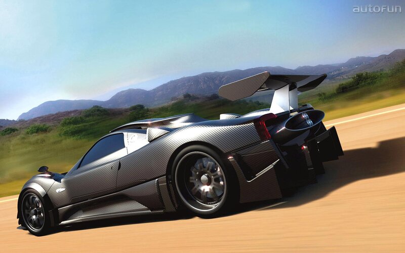 carbon fiber supercar on track