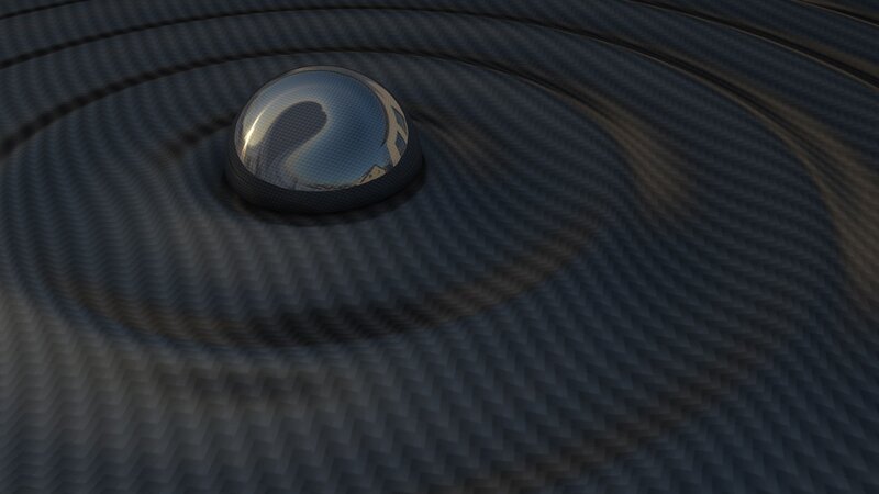 Carbon Fiber Surface with Droplet — Black