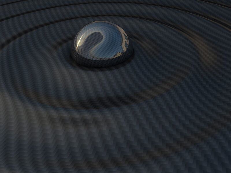Carbon fiber texture with sphere