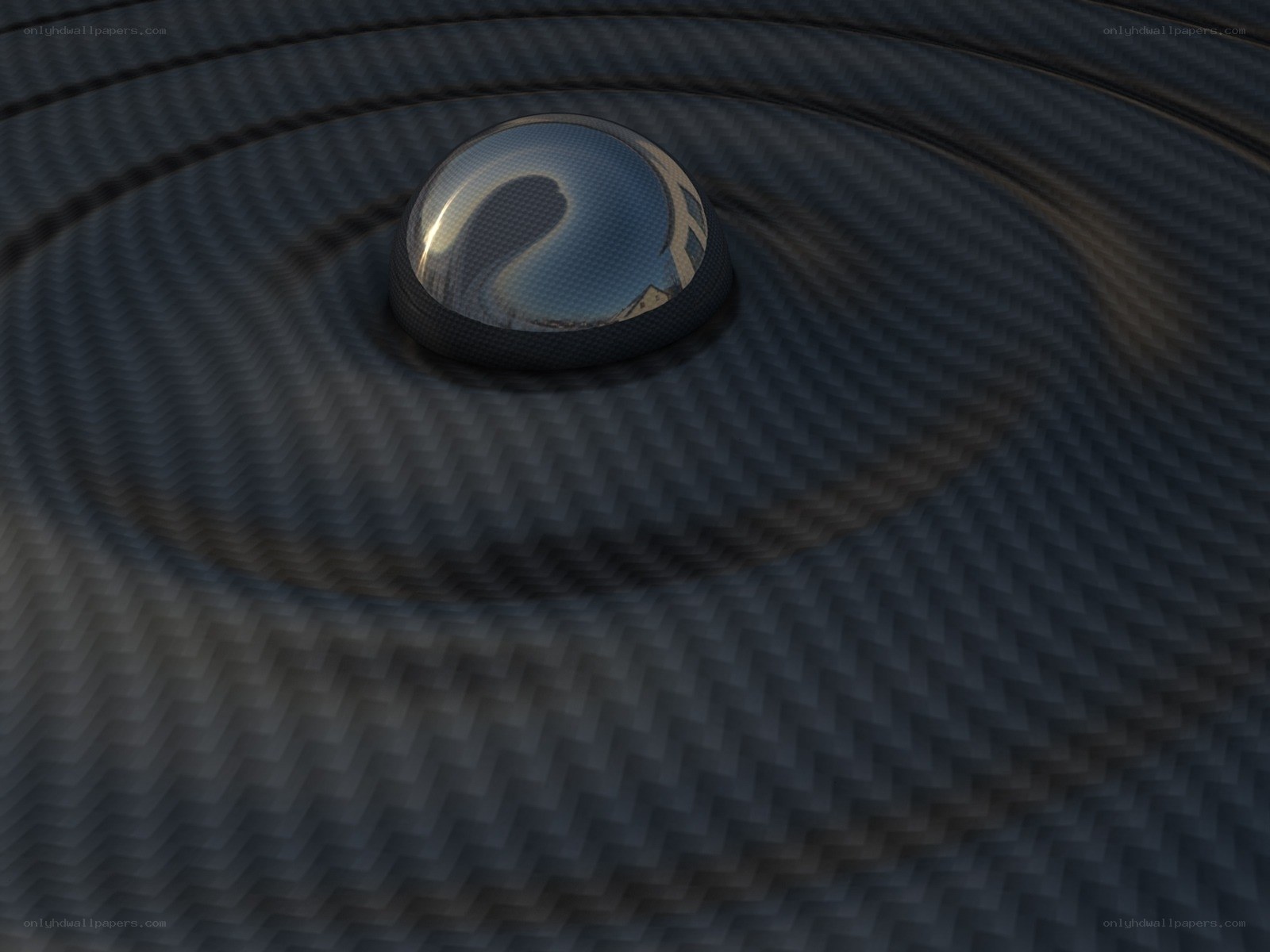 Carbon fiber texture with sphere