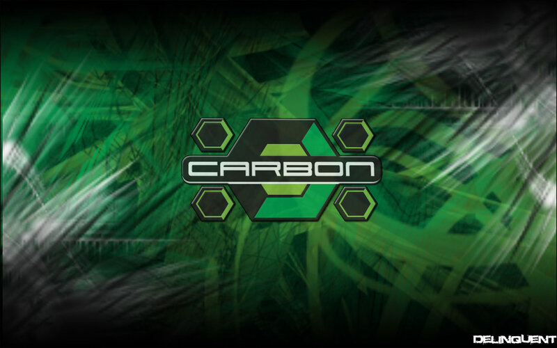 Carbon logo on green background
