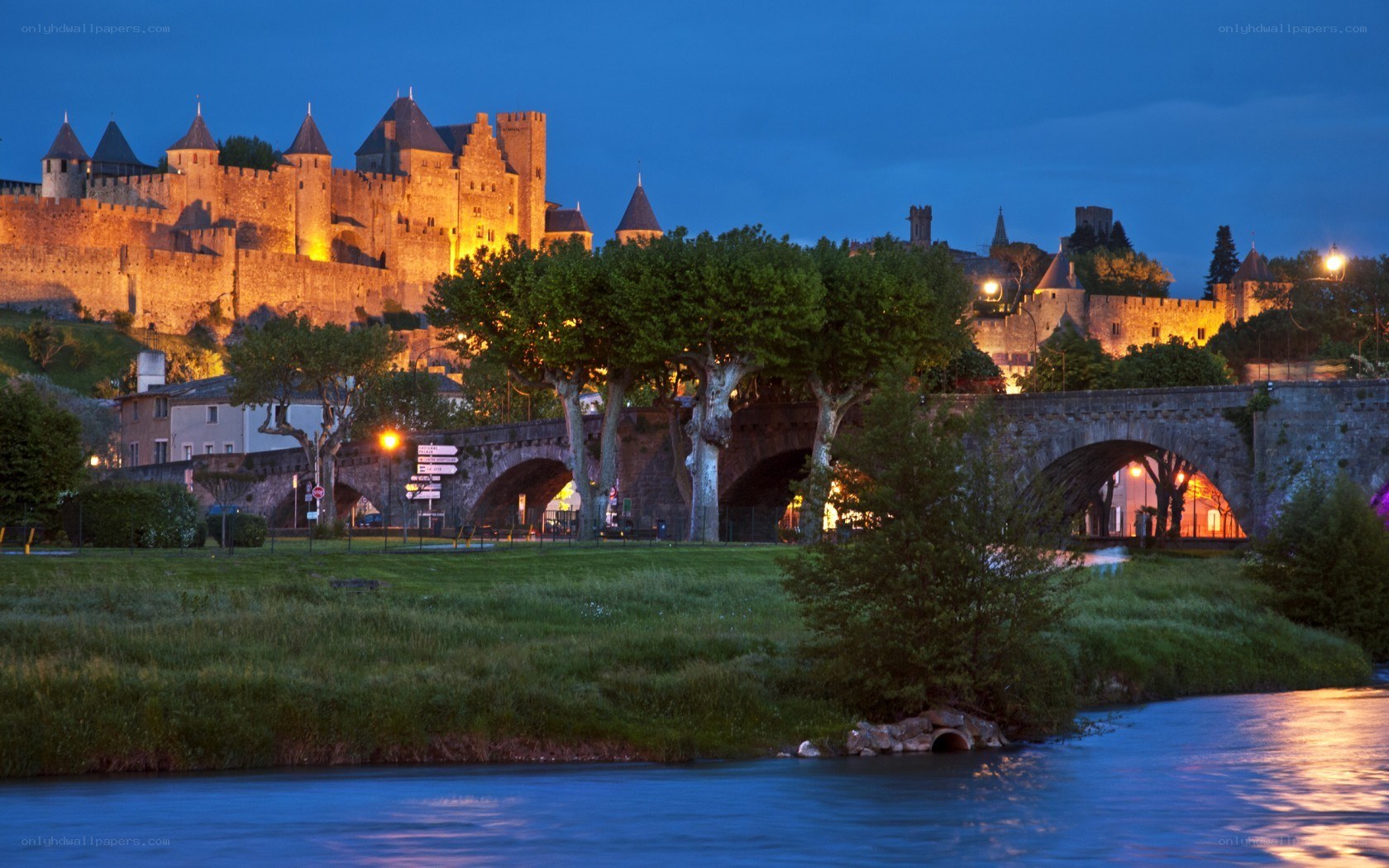 Carcassonne at dusk