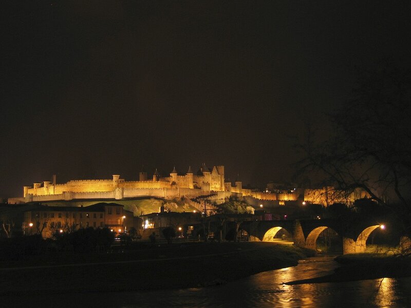 Carcassonne at night