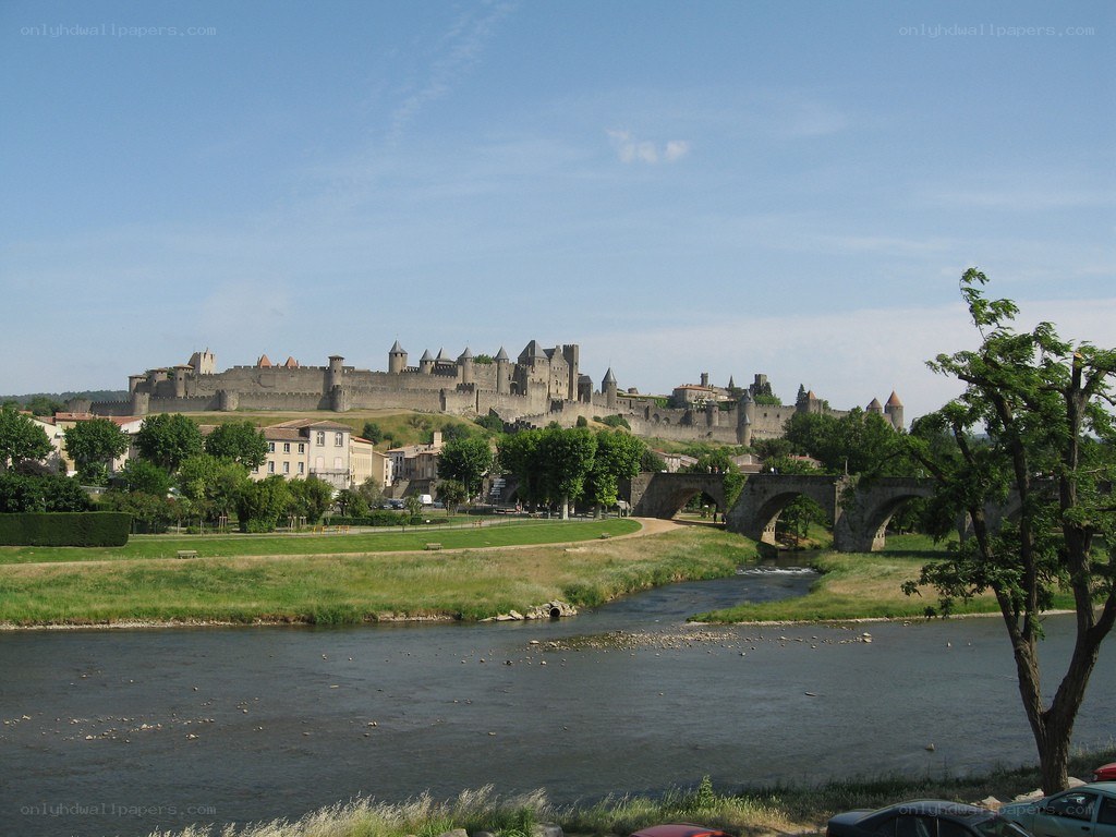 Carcassonne castle and river