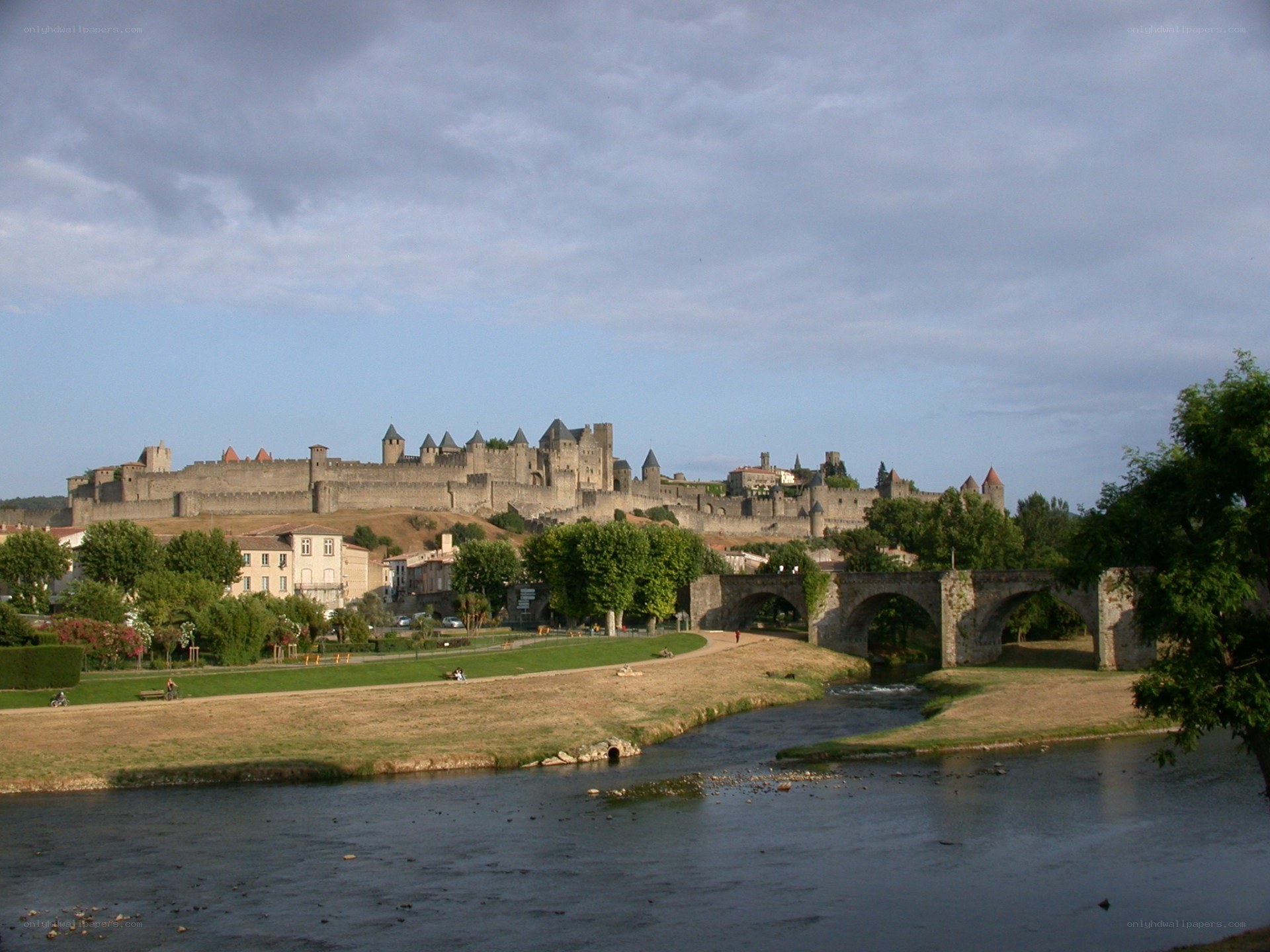 Carcassonne fortress and river