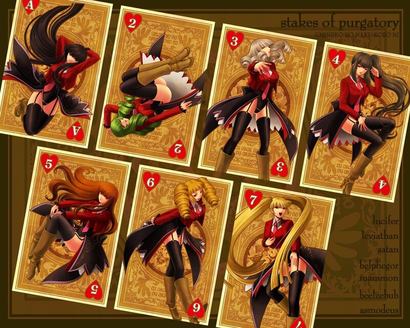 Card art of anime characters