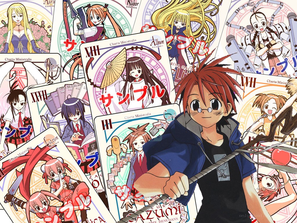 Card collection with anime characters