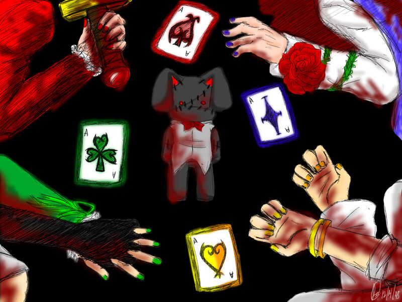Card game with a doll