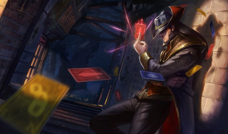 Card mage in a dark alley