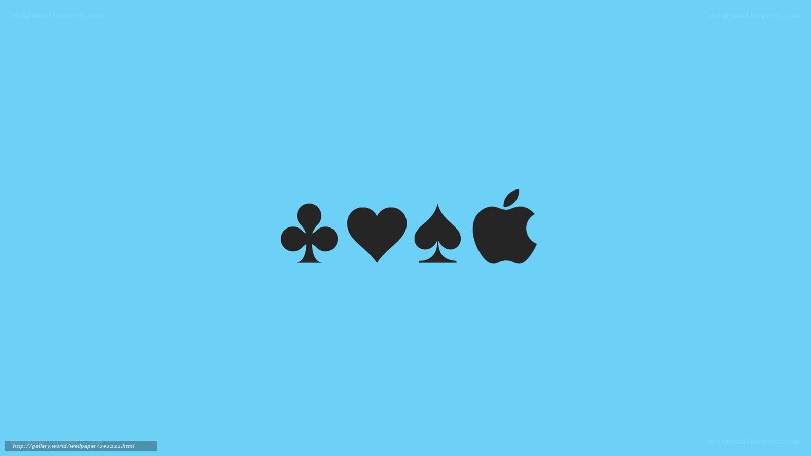 card suits and apple logo