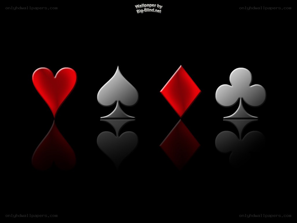 card suits on black background