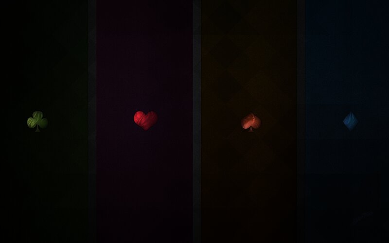 Card Suits on Dark Panels