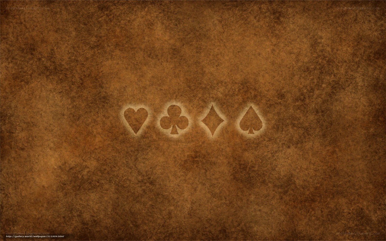 Card suits on vintage background