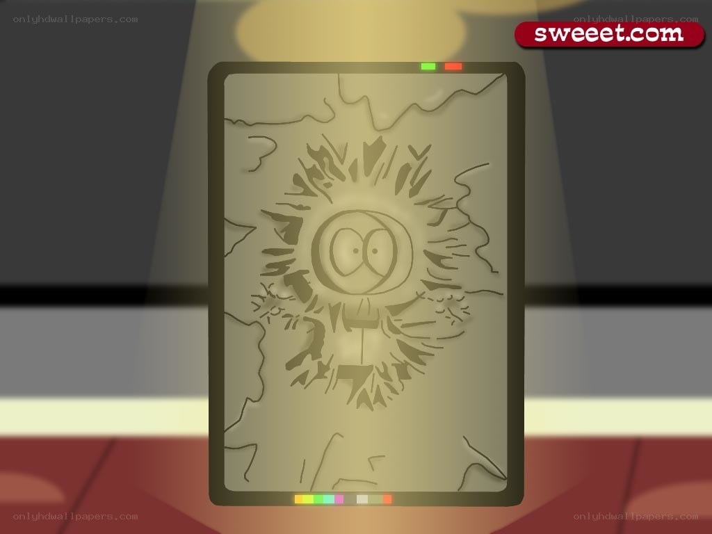 Card with cartoon face