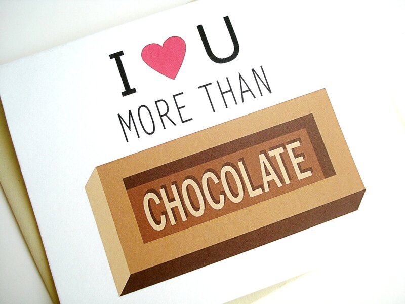 Card with Chocolate Bar