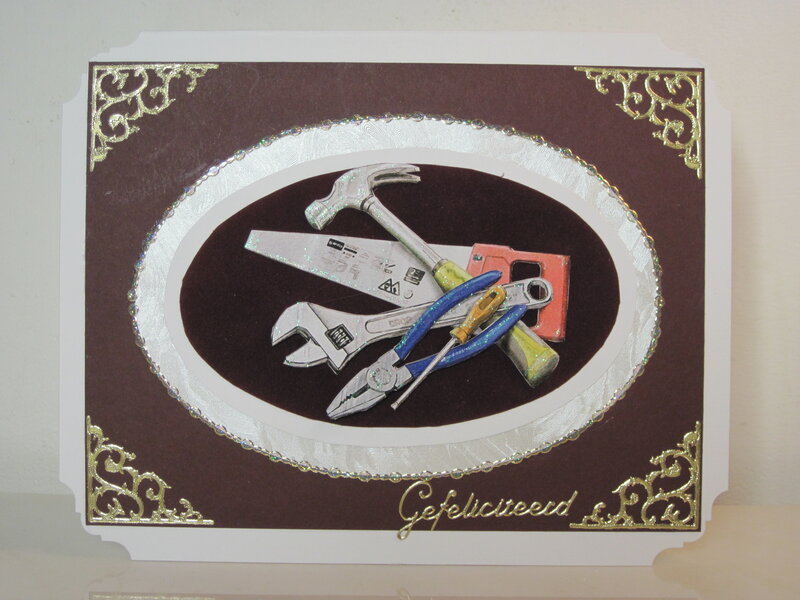 Card with tools illustration