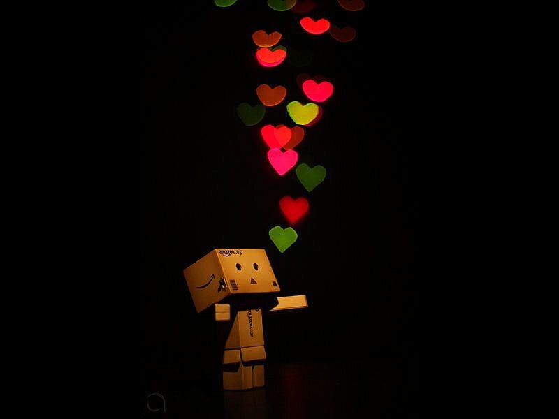 Cardboard Box Figure — Black