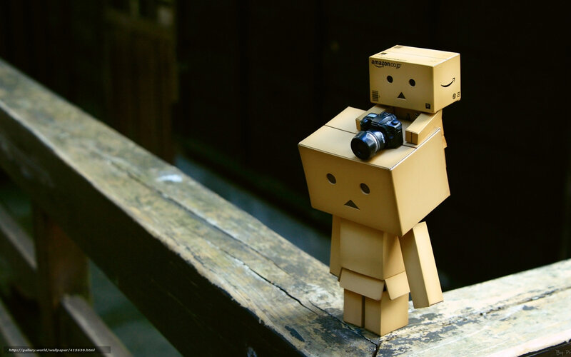 Cardboard Box Figure — Brown, Calm, Photograph