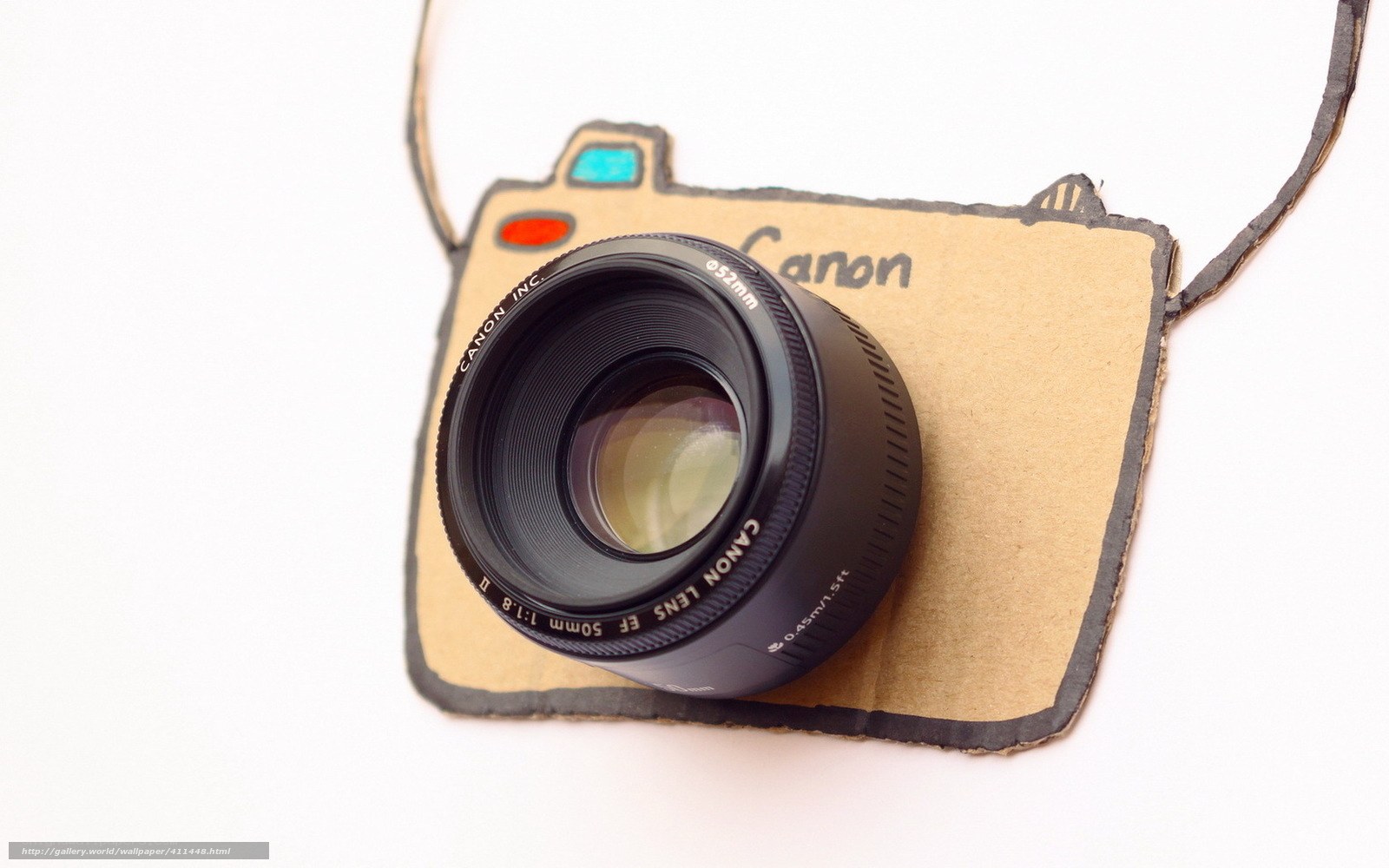 Cardboard camera with lens