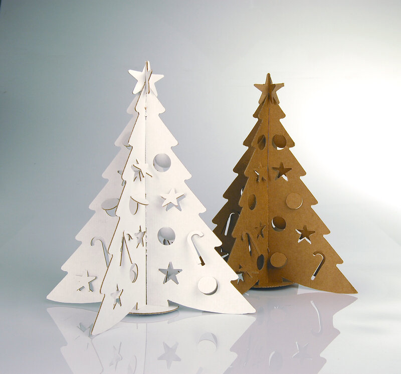 Cardboard Christmas Trees