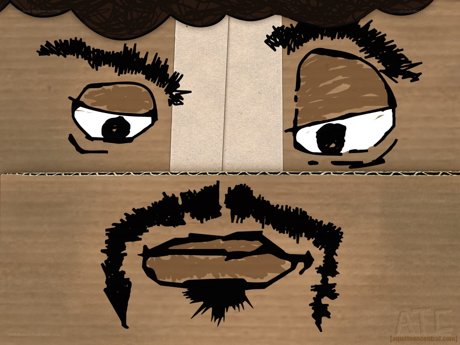 cardboard face art