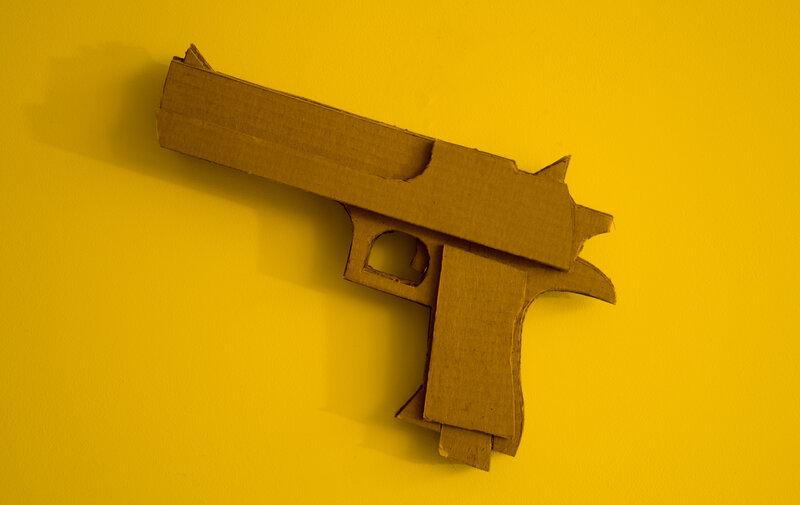 Cardboard gun model