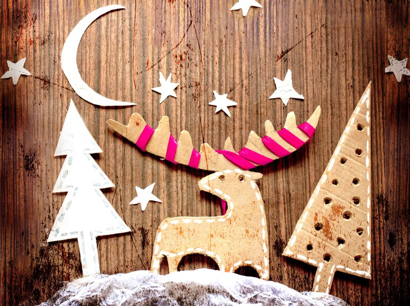 Cardboard Reindeer Craft — Brown