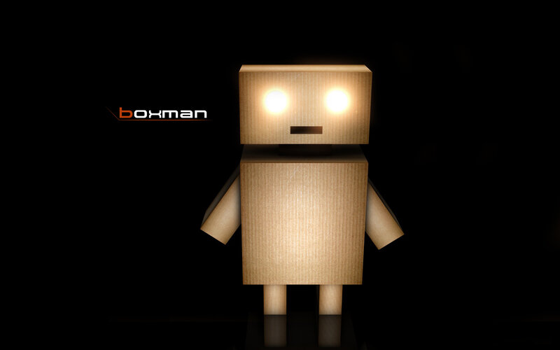 cardboard robot character