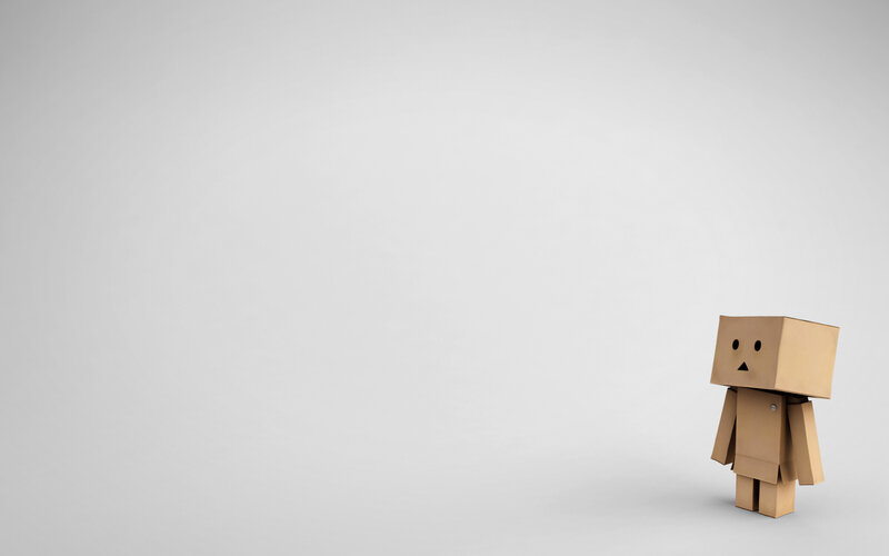 cardboard robot character